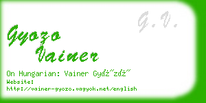 gyozo vainer business card